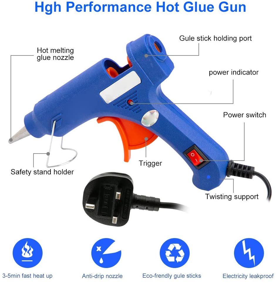 Electric Gluegun with 11-11.5mm Glue Sticks Power Tools