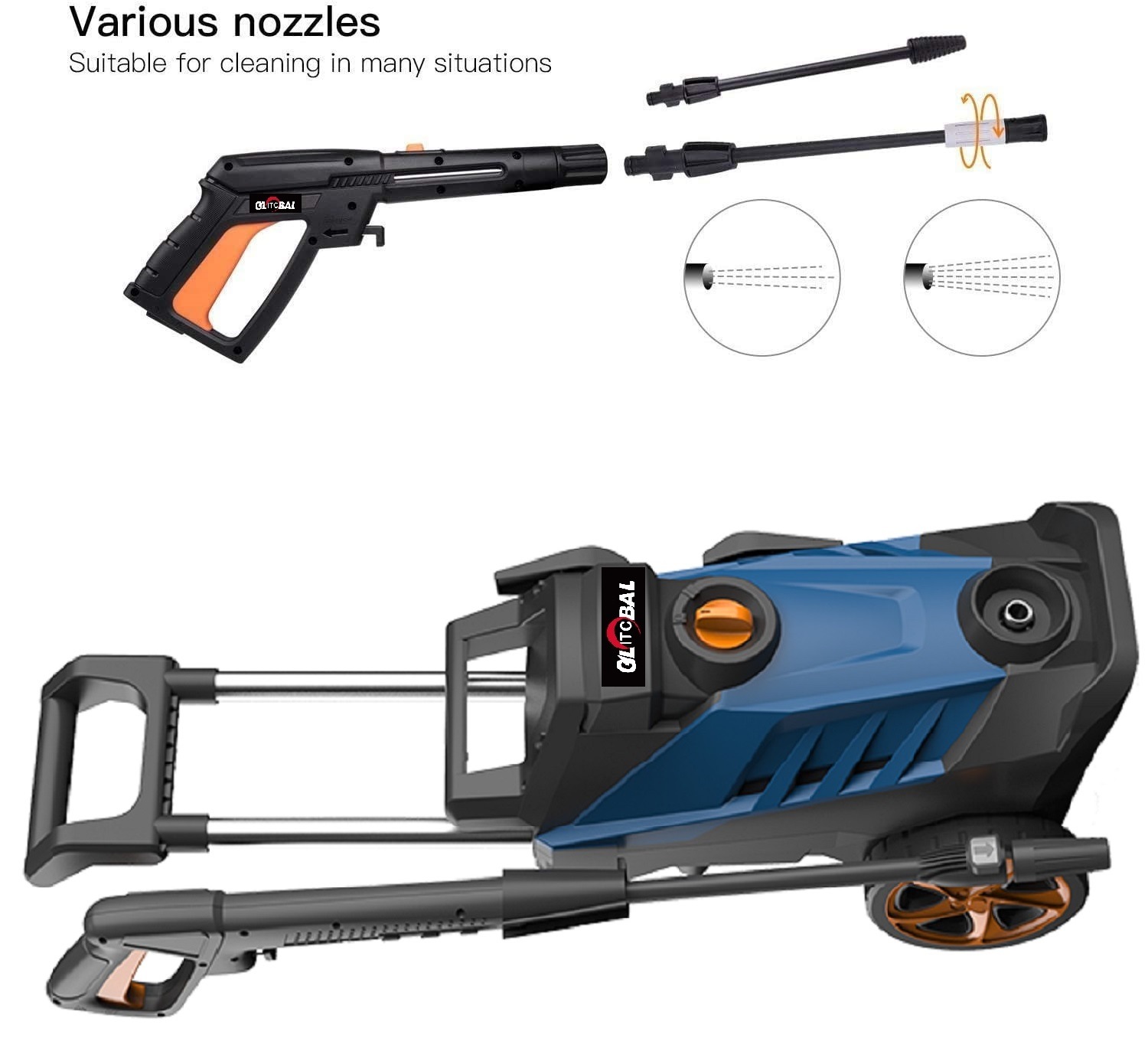 1600W Powerful Electric High Pressure Washer -Cleaning Power Tool