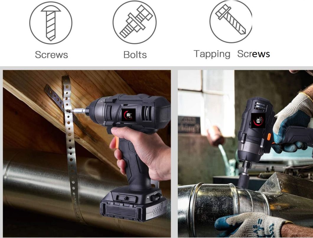 18V Max-Power Lithium-Ion Battery Cordless Impact Screwdriver