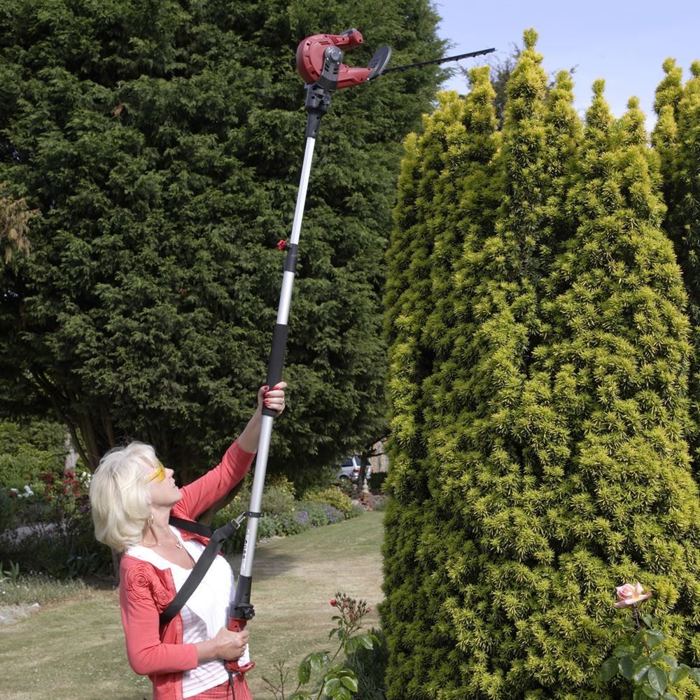 2in1 Set Electric Pole/Telescopic Hedge Trimmer/Short Hedge Trimmer-Garden Power Tools