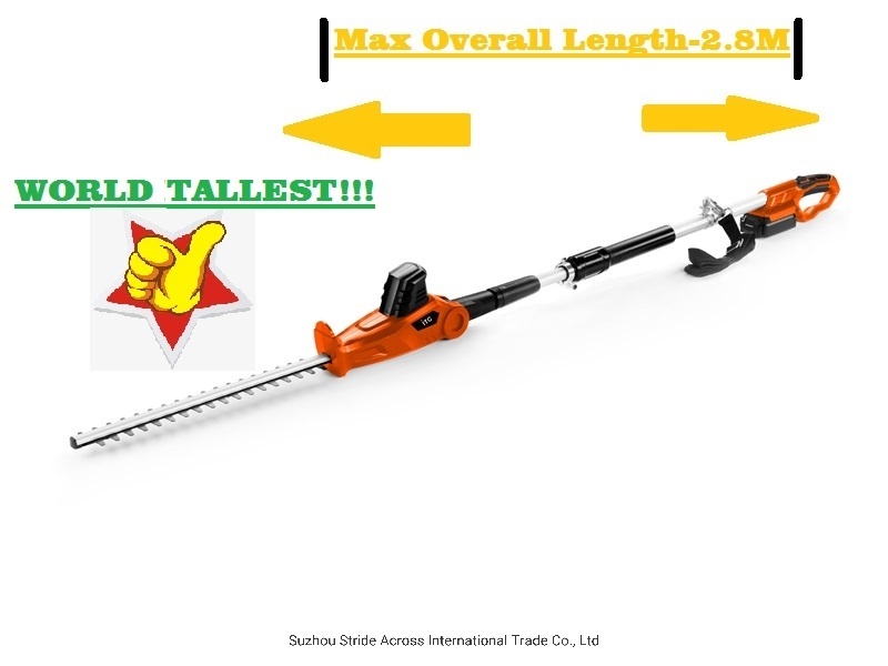 20V Powerful Lithium Battery Cordless Telescopic Hedge Trimmer