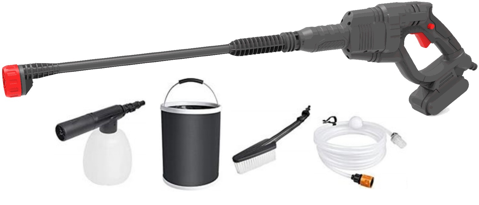 1800W Electric-High Pressure Washer-with Hose Roller-Car/Garden/House Cleaning Machine-Power Tools