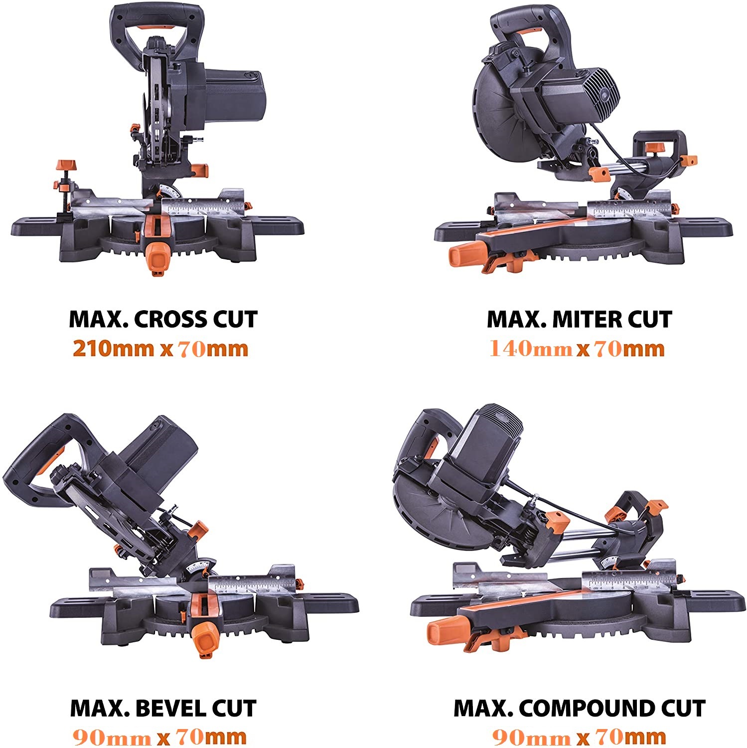 Stronger-305mm/12inch-Metal Cutting Size-Powerful Electric-Table Power-Tool Machine-Two Sided-Slide Model-Miter Saw