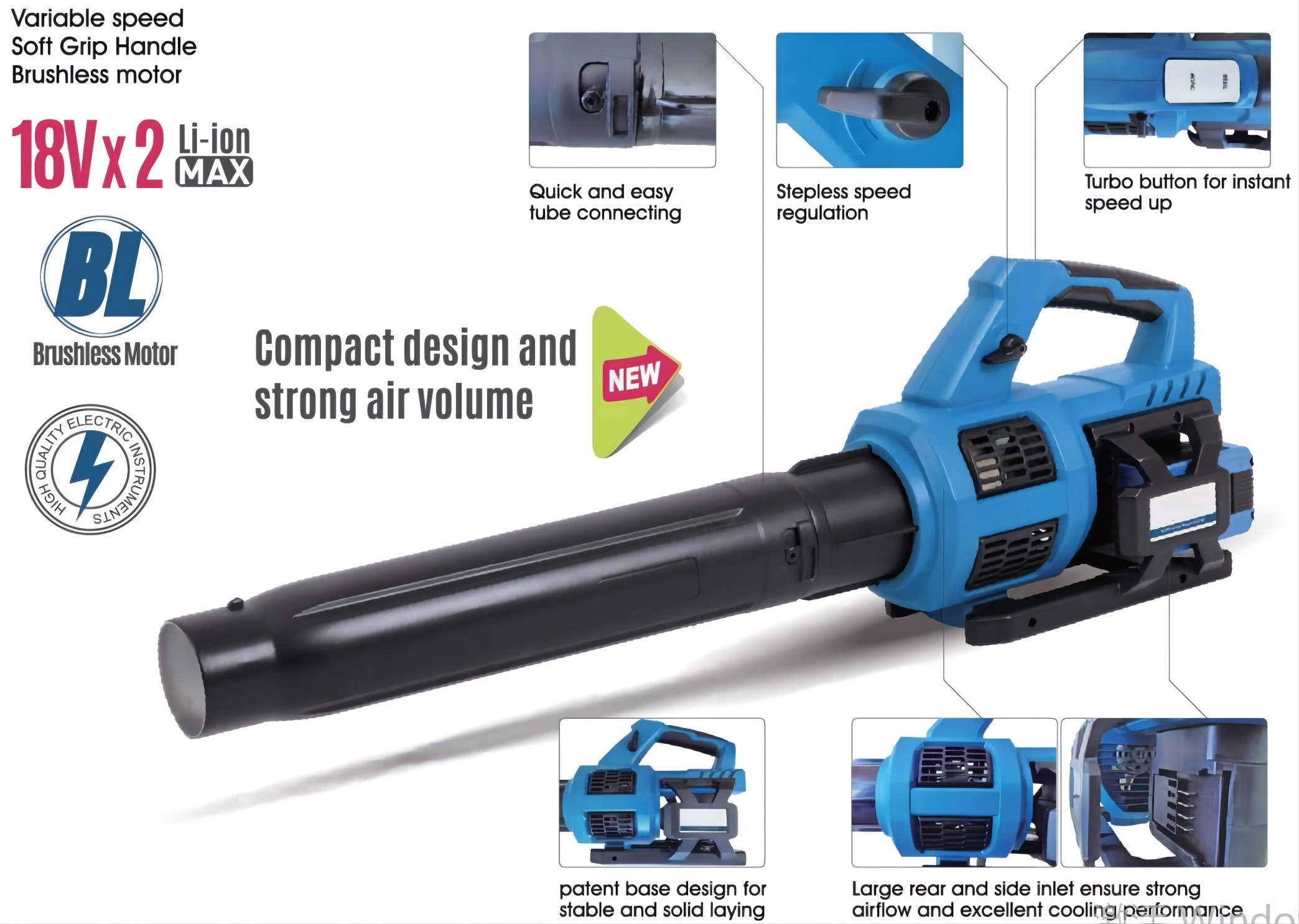 New Stronger-Autumn/Winter Seasons-Multi Li-ion Battery-Cordless/Electric-Garden Cleaning-Power Tool Machines-Leaf Blower