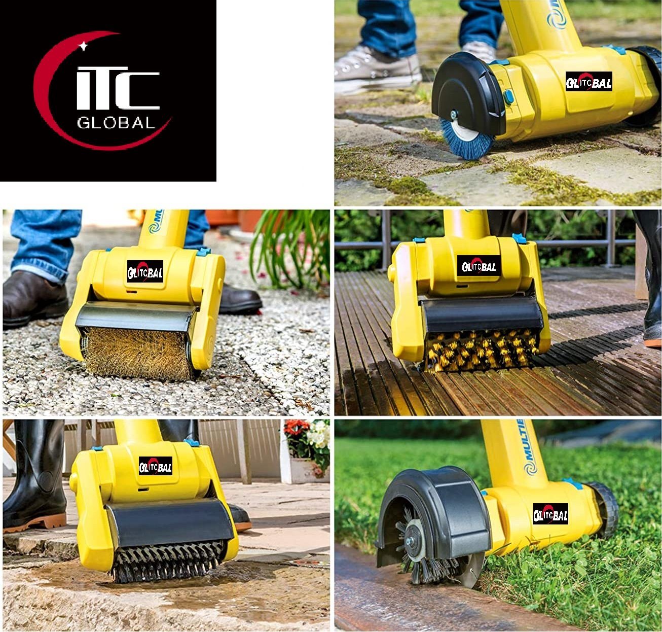 New Multi Patio Sweeper/Weed Cleaner/Roller Brush Sweeper Garden Power Tool