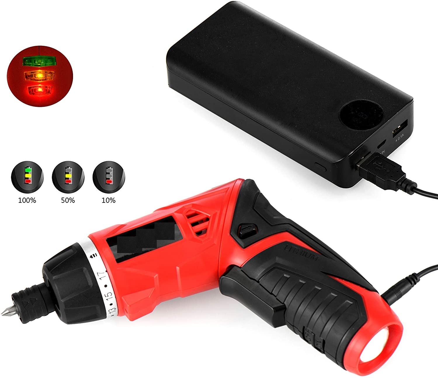 3.6V Flodable Lithium-Ion Electric Cordless Screwdriver Set Power Tool