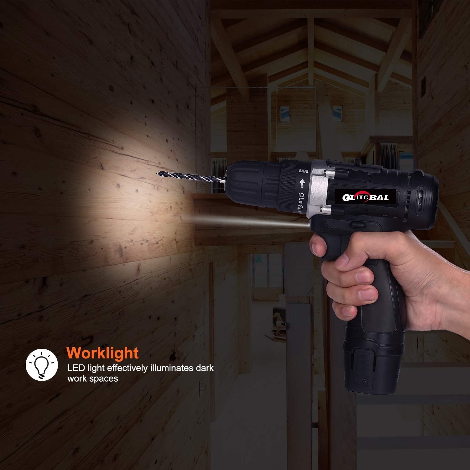 Cheapest/Good Quality Level 12V Lithium-Ion Battery Electric Cordless Drill-Power Tools