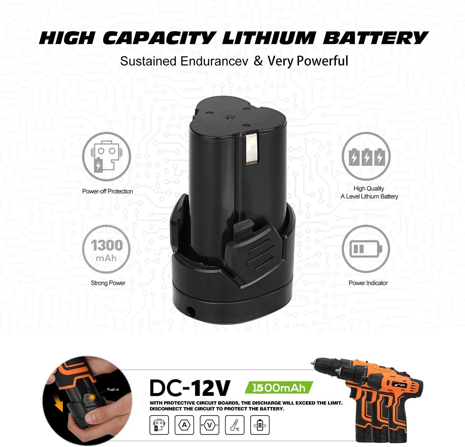 Cheapest/Good Quality Level 12V Lithium-Ion Battery Electric Cordless Drill-Power Tools