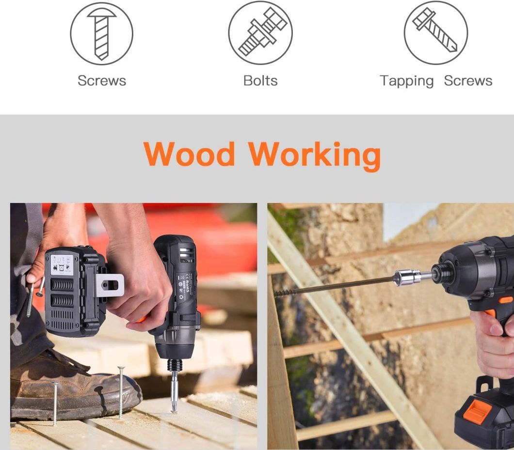 18V Max-Power Lithium-Ion Battery Cordless Impact Screwdriver