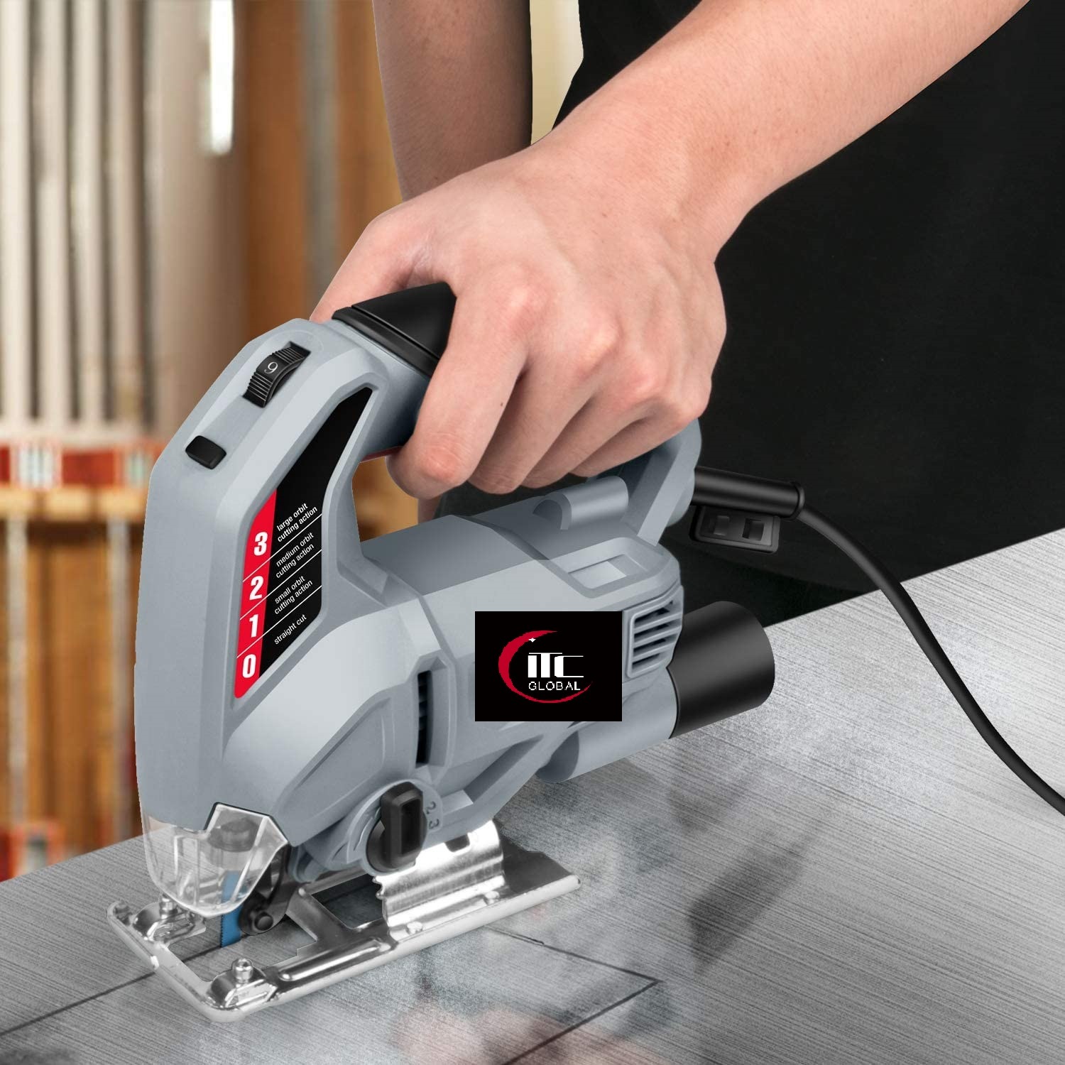 Stride Across Electric Jigsaw 710W with Variable Speed Settings