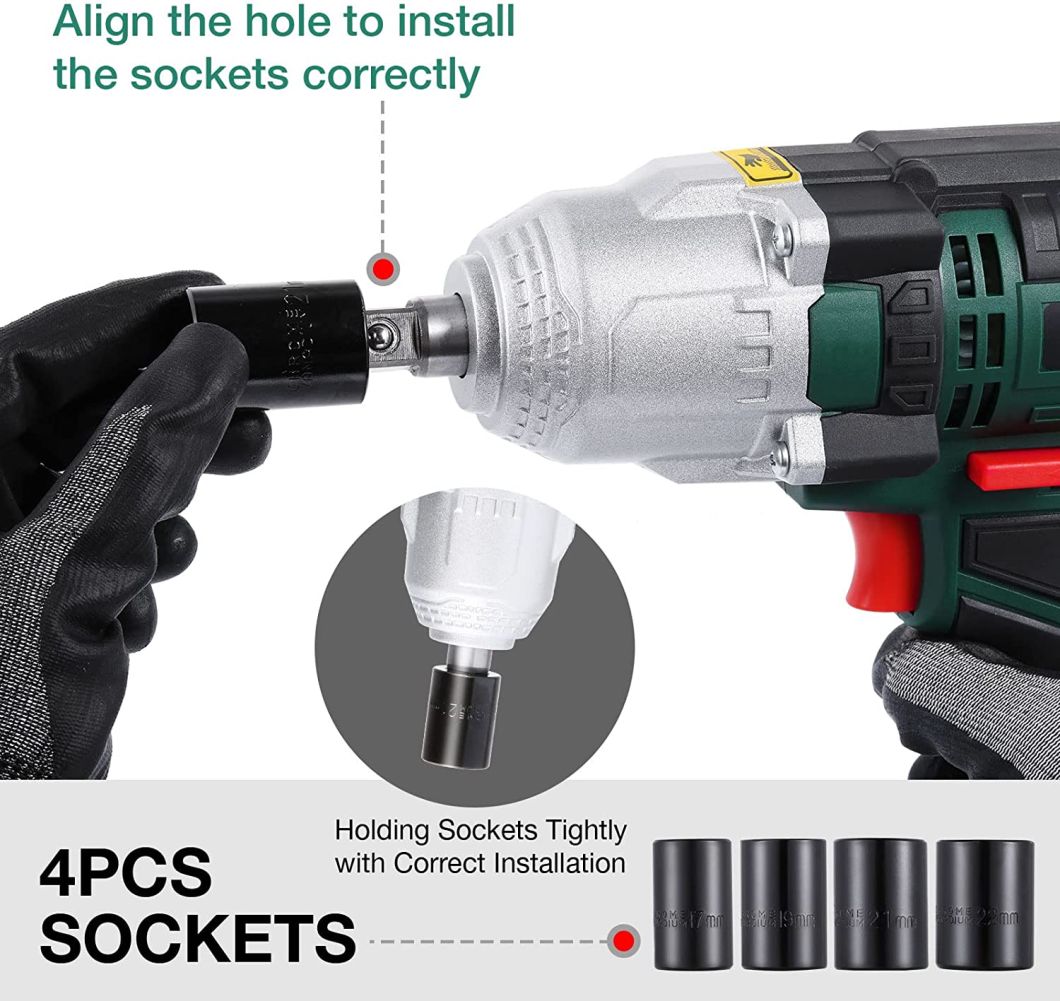 2022 New Arrival-100% Copper-Motor-Electric Power Tool Machines-Gun Style-Impact Wrench