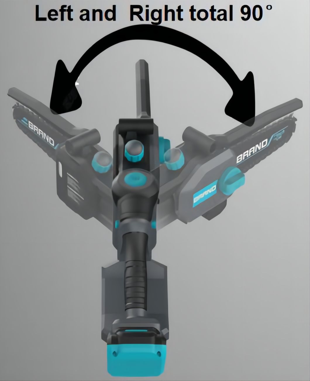 Unique-New Design-Angled Adjustable-Wood/Tree/Branches-Cutting-Li-ion Battery-Cordless/Electric-Garden Power-Tool Machines-Chainsaw