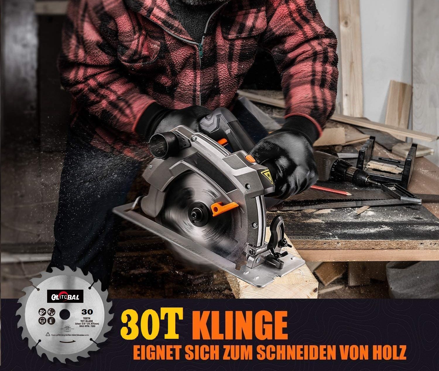 1800W 200mm Super Powerful Electric Circular Saw Power Tool