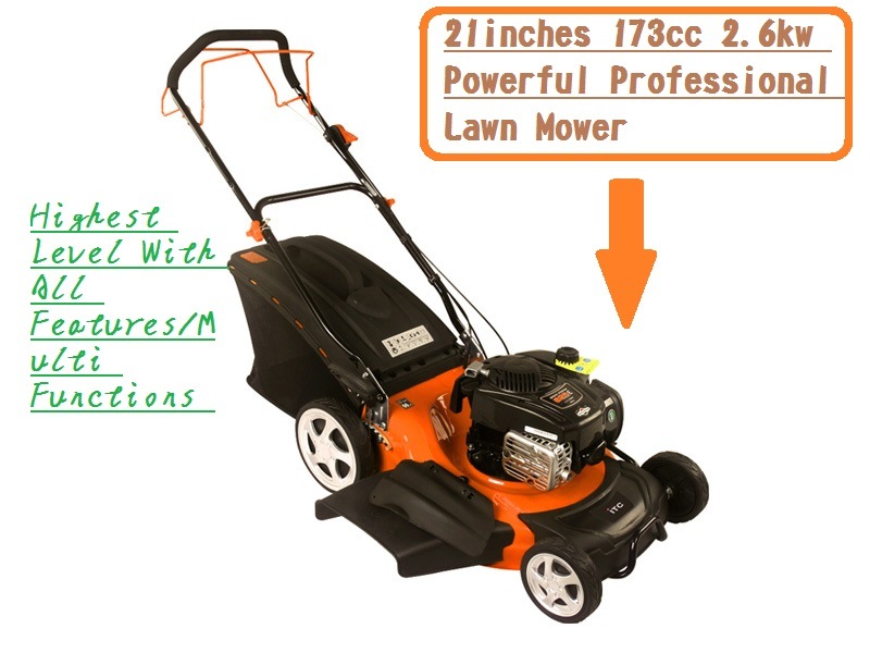 21inches 173cc Powerful Motor Professional Petrol Lawn Mower