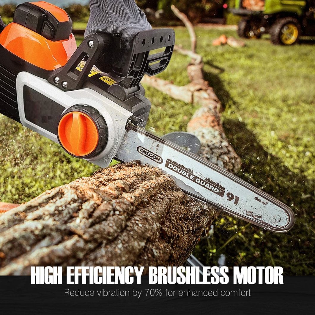 40V Li-ion Compatible-Battery Cordless/Electric Garden Chainsaw-Power Tools