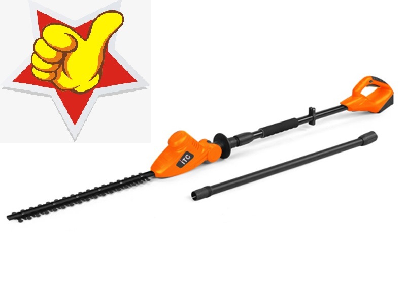 18V Powerful Lithium Battery Cordless Hedge Trimmer with Extension Pole