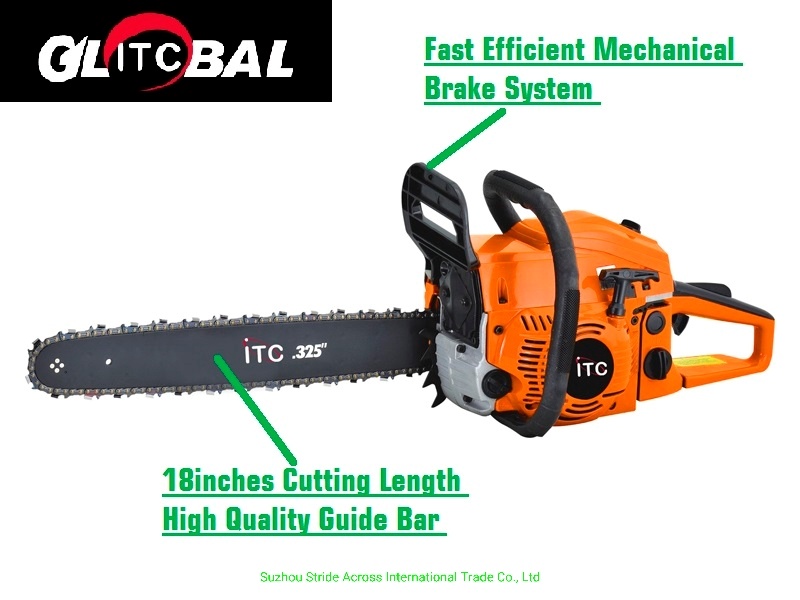 45.2cc 1.7kw Stronger Power Gasoline Chain Saw Garden Power Tool