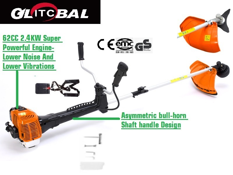 62cc Professional Gasoline Brushcutter/Grass Trimmer Garden Tools