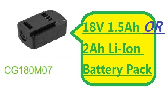 18V Lithium Battery Pack (1500mAh, 2000mAh)
