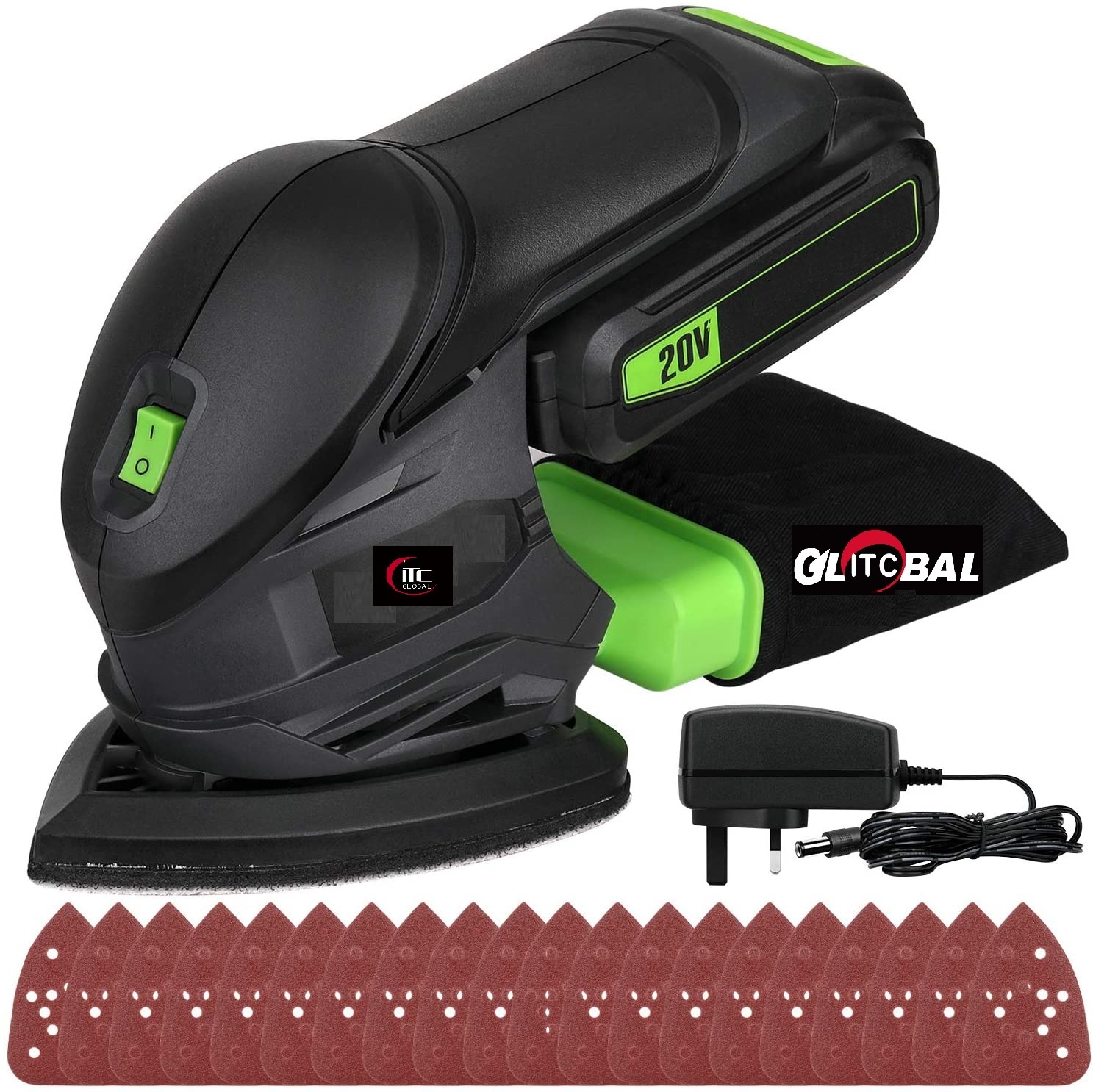 DC20V Max Powerful Li-ion Battery Cordless/Electric Woodworking Pad Sander-Power Tools