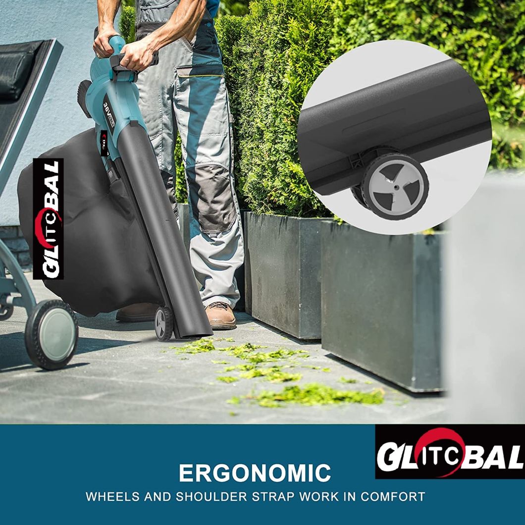 2021-New 2X20V 4ah Double Li-ion Battery Cordless/Electric Garden Blower/Vacuum/Shredder/Mulching-Power Tools