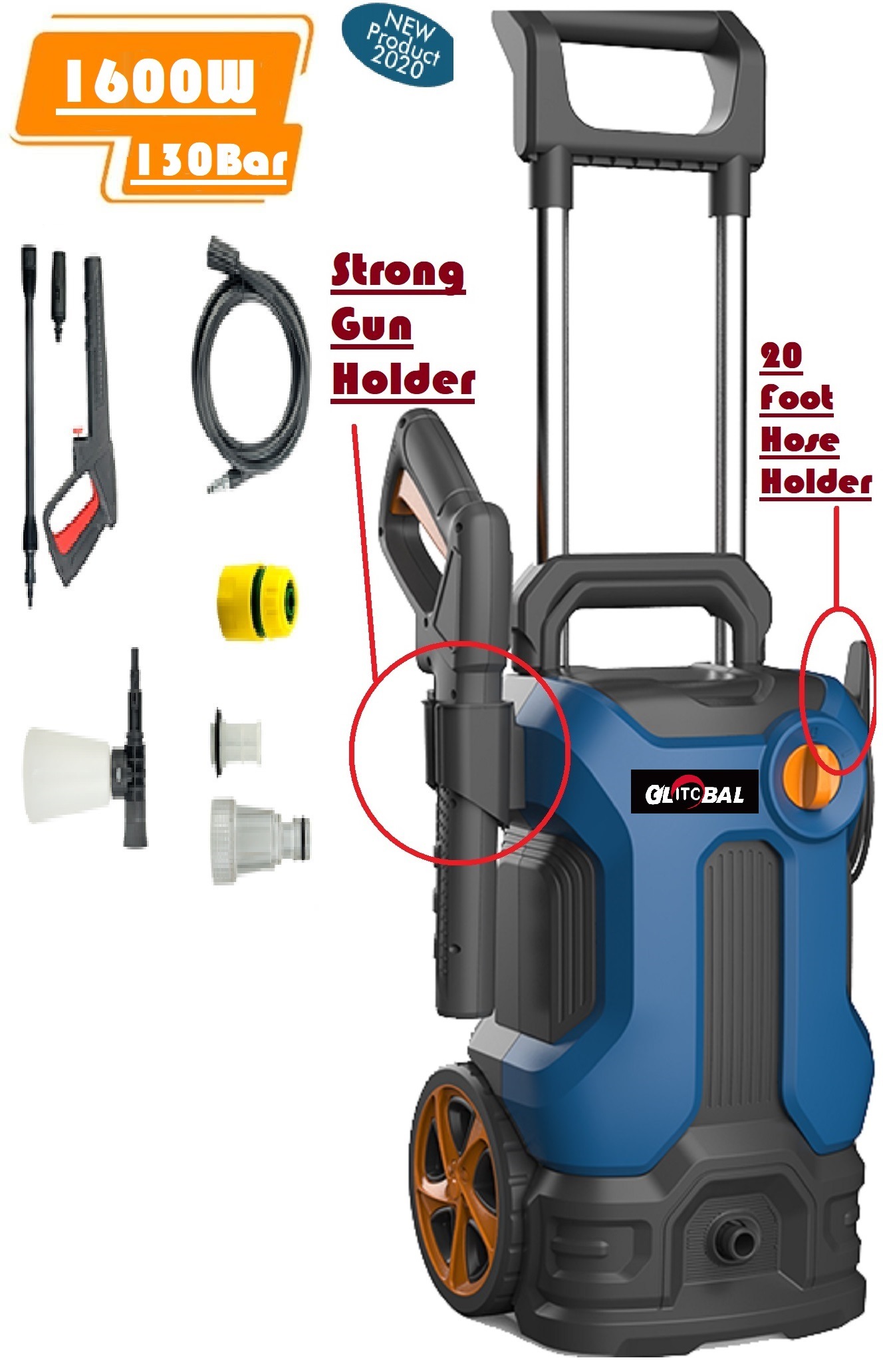 New Professional Model-Electric High Pressure Washer Machine-Cleaning Power Tools