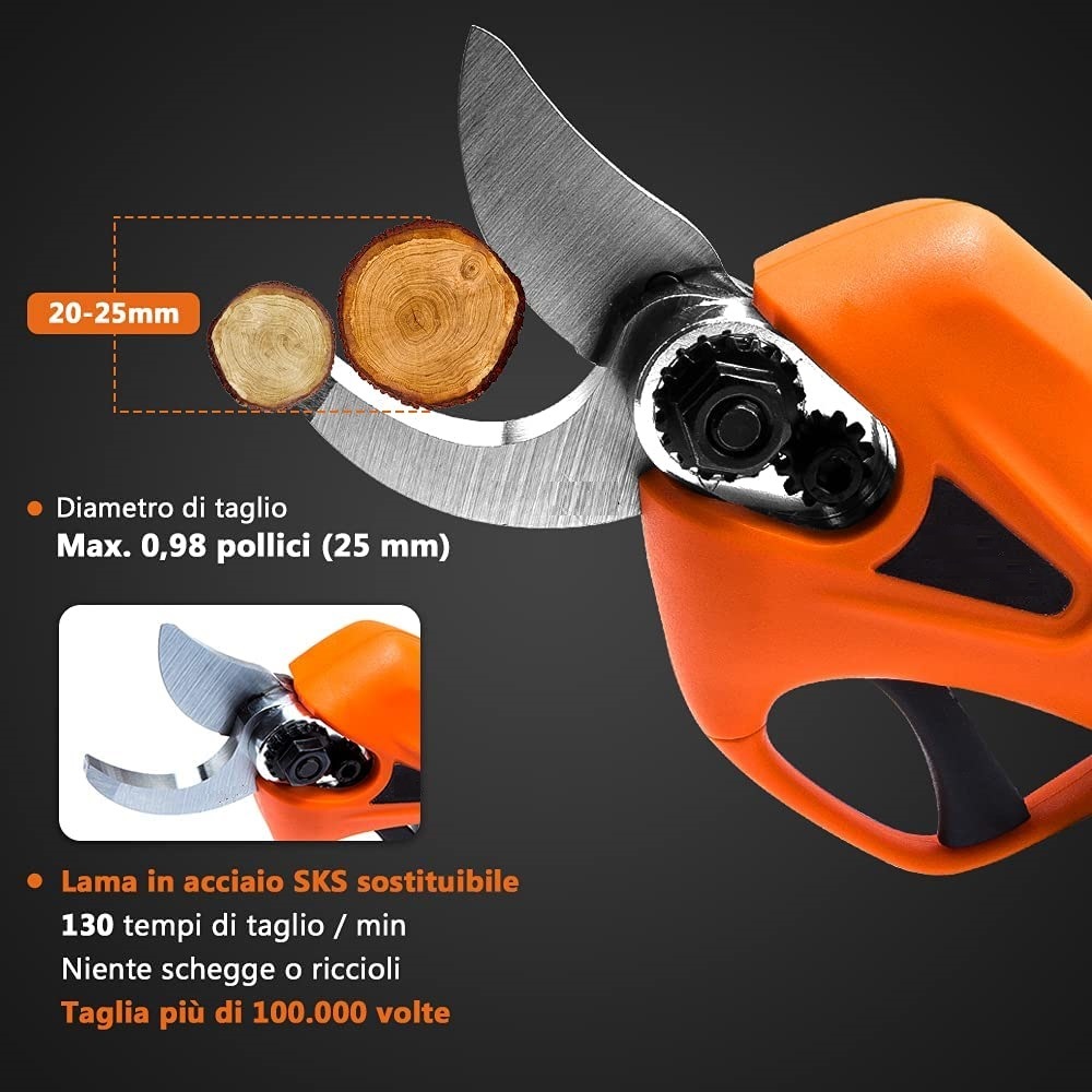 New Professional-LCD Display-Li-ion Battery-Cordless/Electric-Garden/Farm-Trees/Branches Pruning Shears/Secateurs/Loppers-Power Tools