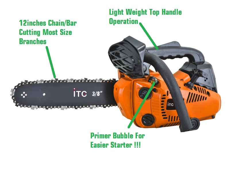 25cc Lightweight Easy-Start One-Hand Operation Gasoline Chainsaw Garden Power Tools