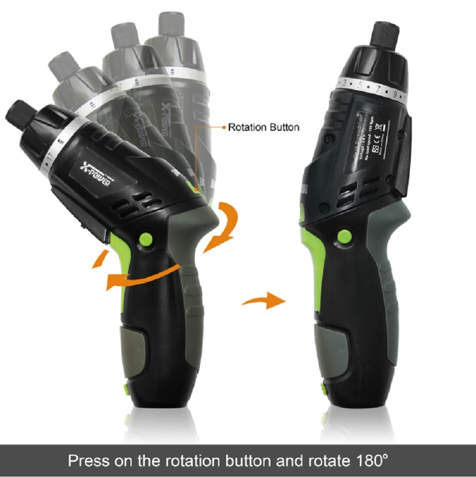 4V (Max) Lithium-Ion Battery Cordless Electric Screwdriver Set-Power Tools