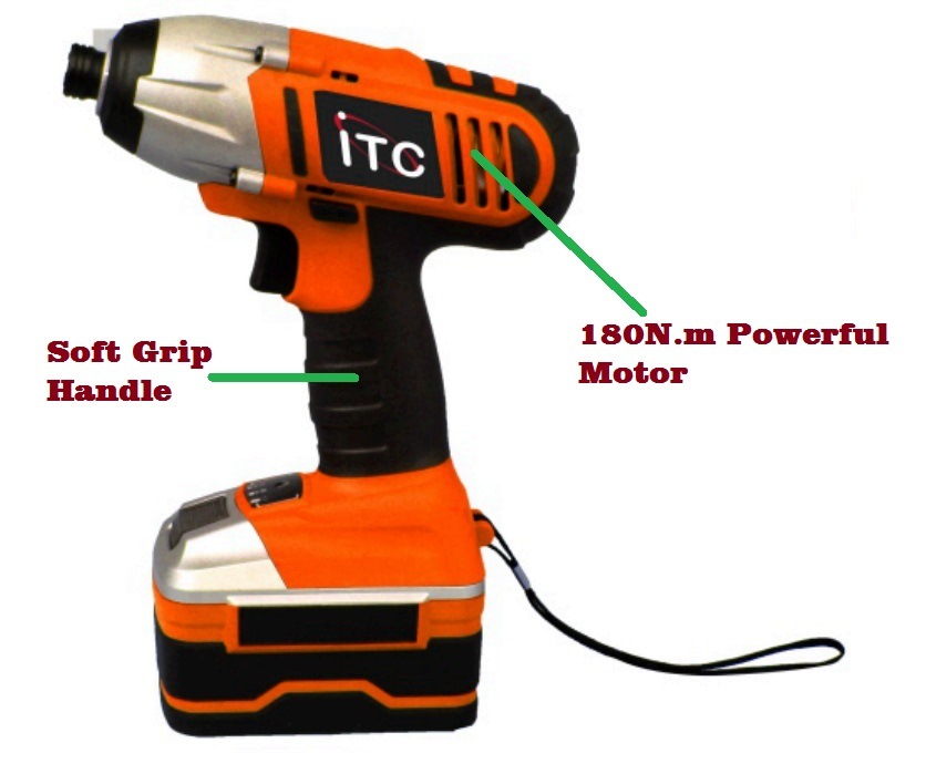 18V Max-Power Lithium-Ion Battery Cordless Impact Screwdriver