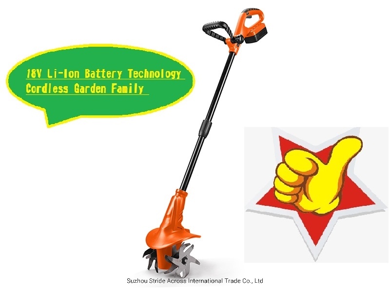 New 18V Powerful Lithium Battery Cordless Garden Portable Cultivator