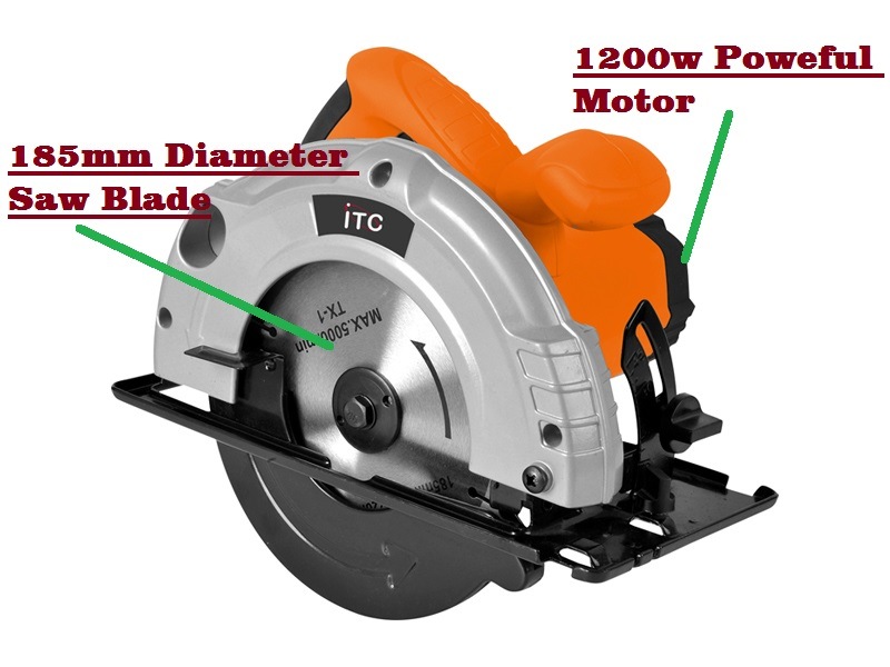 1200W 185mm Electric Circular Saw Power Tool