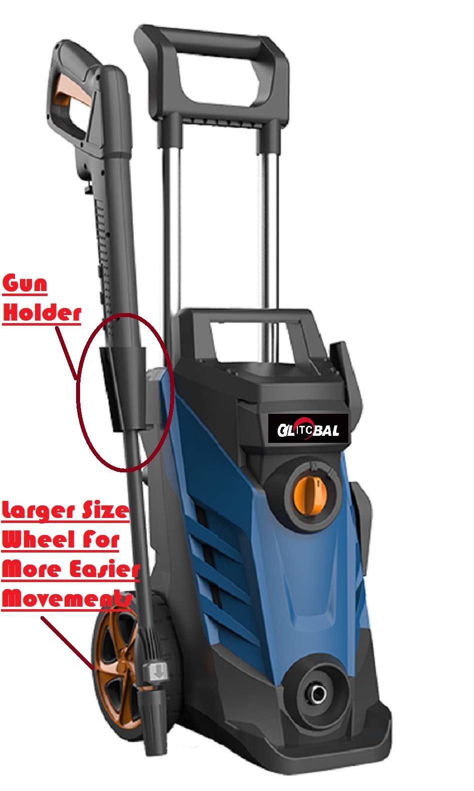 1600W Powerful-Electric High Pressure Washer-Car/Vehicle/Flowers/Garden-Cleaning Machine-Power Tools