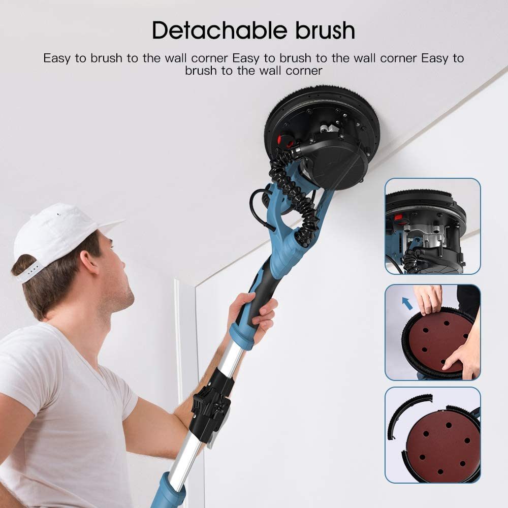 New Handle Design-2strips LED Light-Professional Electric-Drywall Sander/Wall Polisher-Polishing Machine-Power Tools