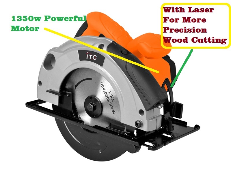 1350W Powerful Electric Circular Saw with Laser