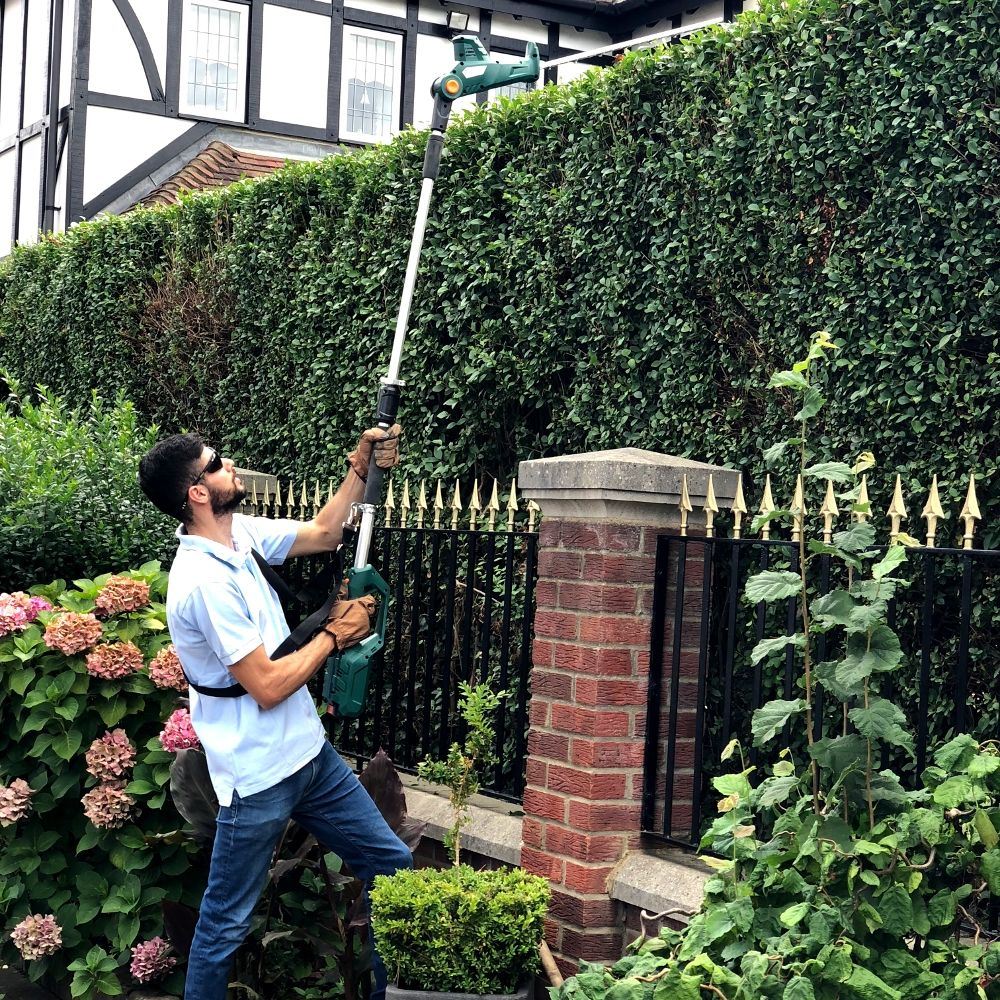 40V-4000mAh Lithium-Ion Compatible-Battery Powerful Cordless/Electric Telescopic/Pole Garden Hedge Trimmer-Power Tools