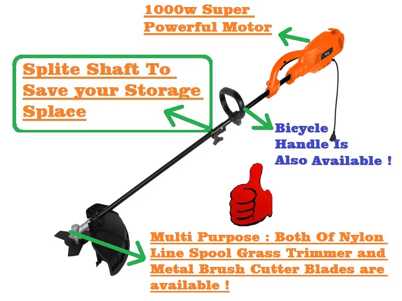 1000W Super Powerful Multi Electric Grass Trimmer/Brush Cutter