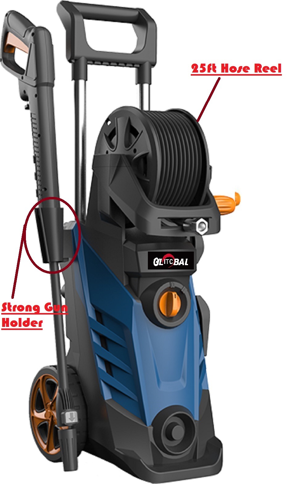 Professional Hose Reel High Pressure Washer Electric Power Cleaning Tool