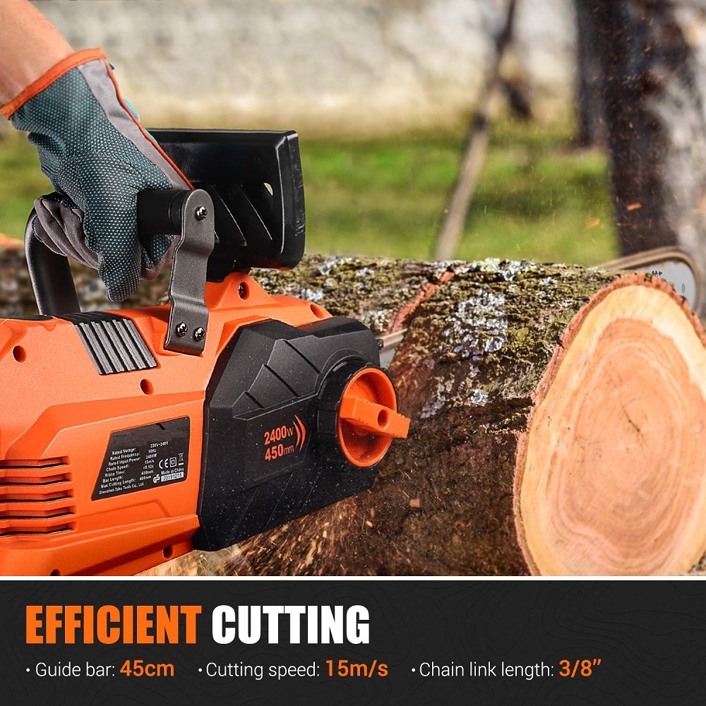 Stronger Metal Handle Design-Electric Garden Chainsaw-Wood/Trees/Branches Cutting-Power Tools