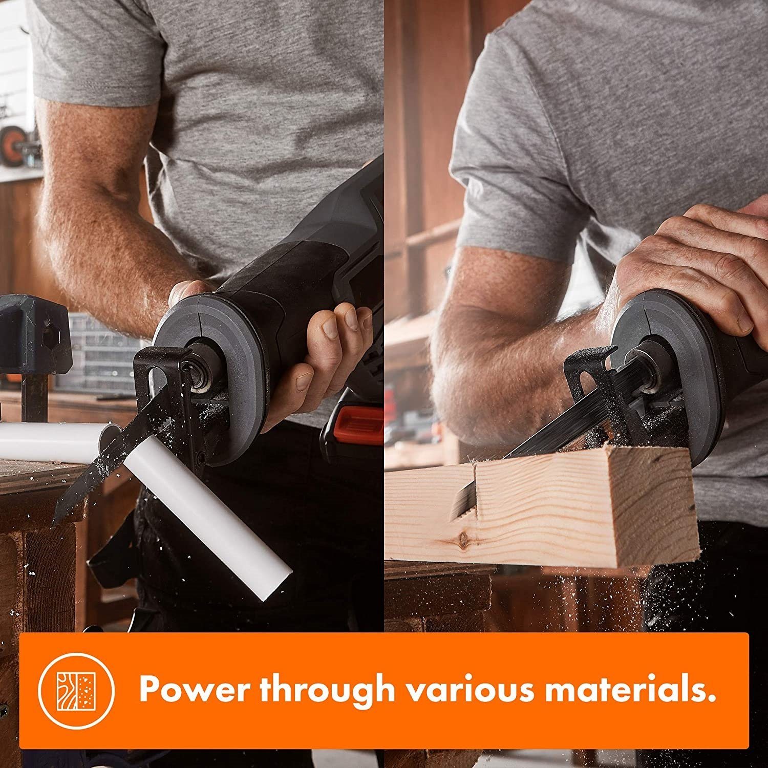 Stronger Powerful Design-New Electric Reciprocating/Reciprocation Saw-Wood/Metal/Plastic Cutting Machine-Power Tools