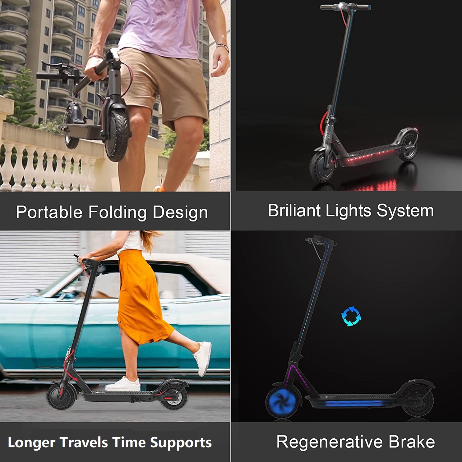 2022-New Design-Most Convenient-Battery/Electric-Vehicle/Bike/Bicycle/Scooters-Commuters/Sports-E-Scooters
