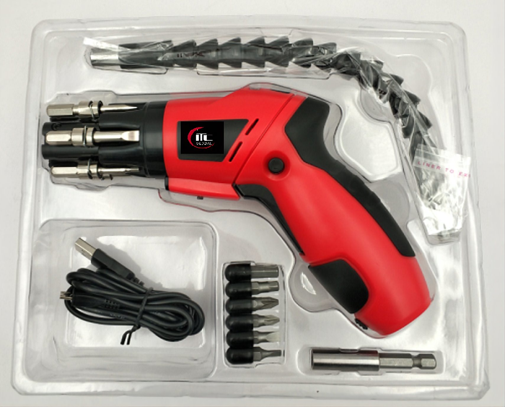 New Professional-Portable with-Bits Storage-Machine Head-Li-ion Battery-Cordless/Electric-Power Tools-Screwdriver