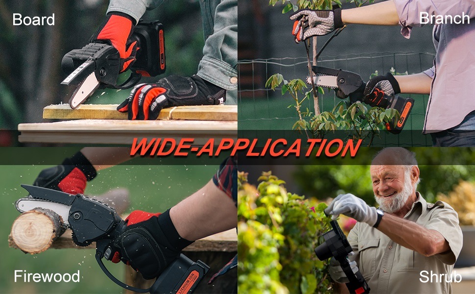 2021-New Mini-Lightweight/One Hand Operation-DC20V (21V) Max-Li-ion Battery-Cordless/Electric-Garden-Branches/Woods/Trees/Shrub-Cutting Chainsaw-Power Tools