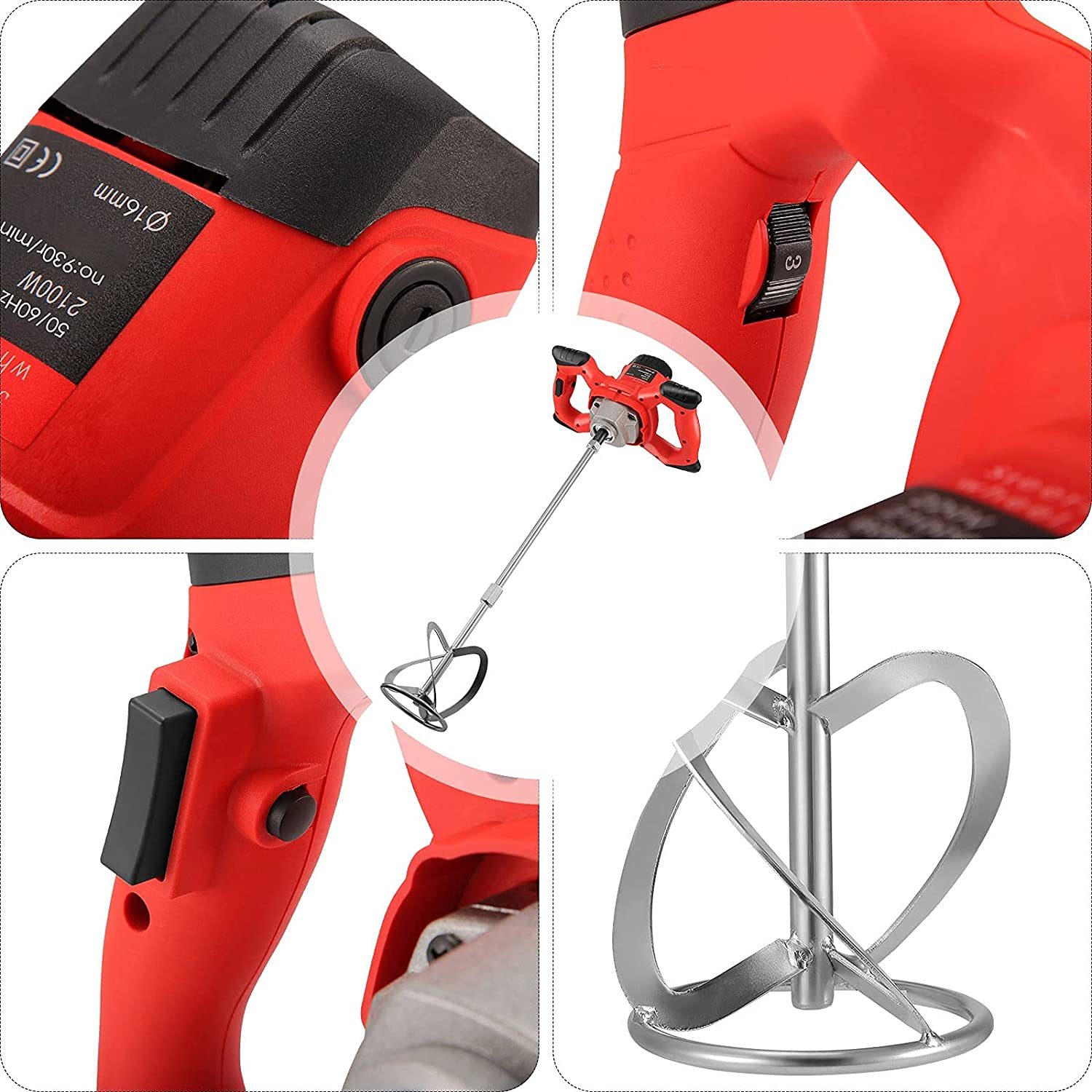 2021-2022 Professional-Electric Construction-Power Tool Machines-Mechanical Double Speed-Hand Operations-Concrete Mixers