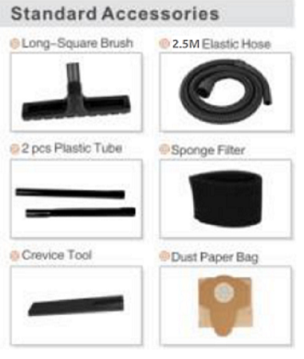 60L Stainless Steel Container Professional Electric Vacuum Cleaner-Power Tools