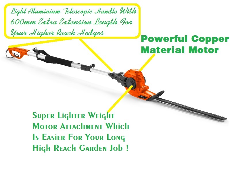 World First/Longest Electric Telescopic Garden Hedge Trimmer-Power Tools
