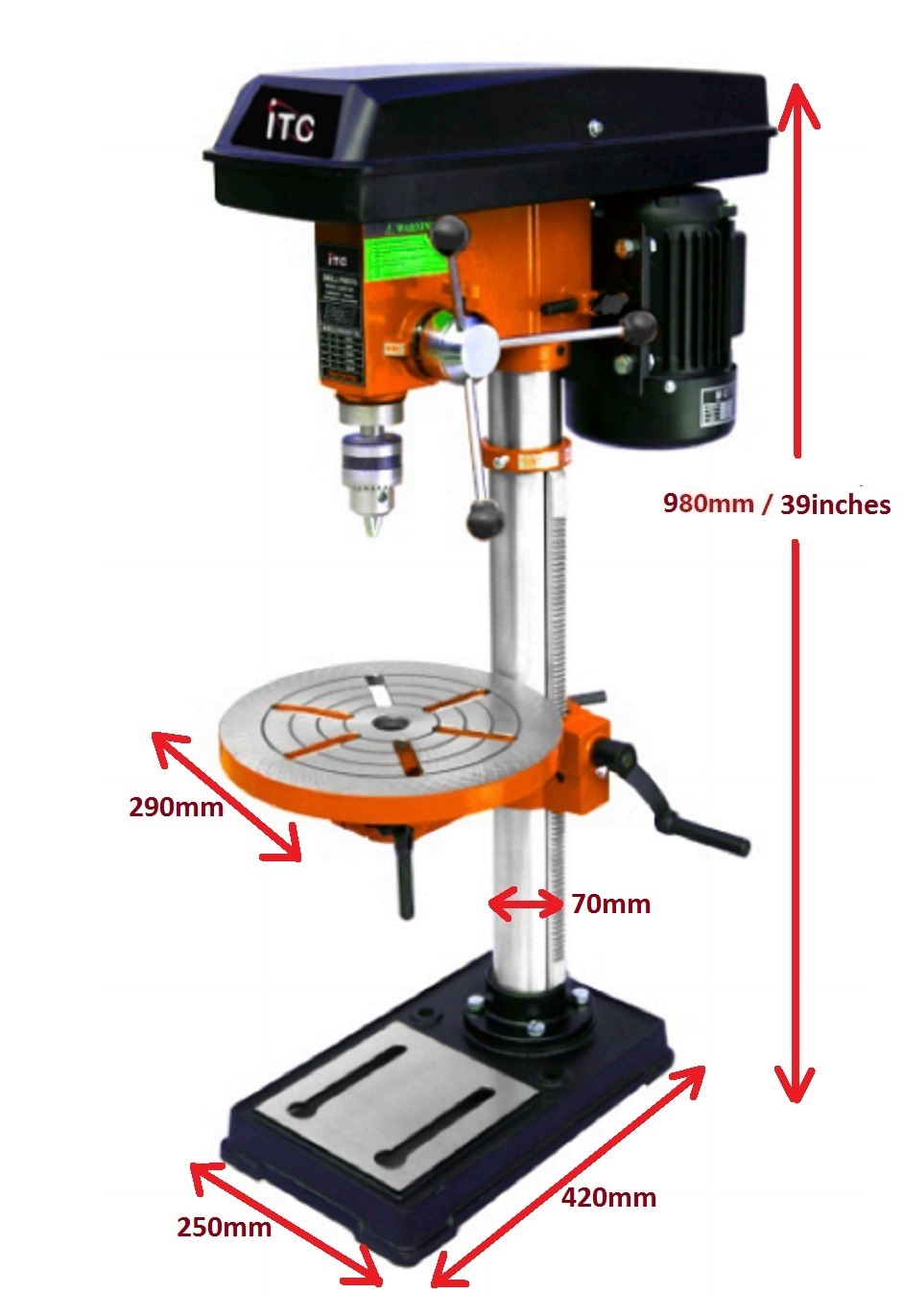 450W Powerful Electric Drill Press -Table Power Tool