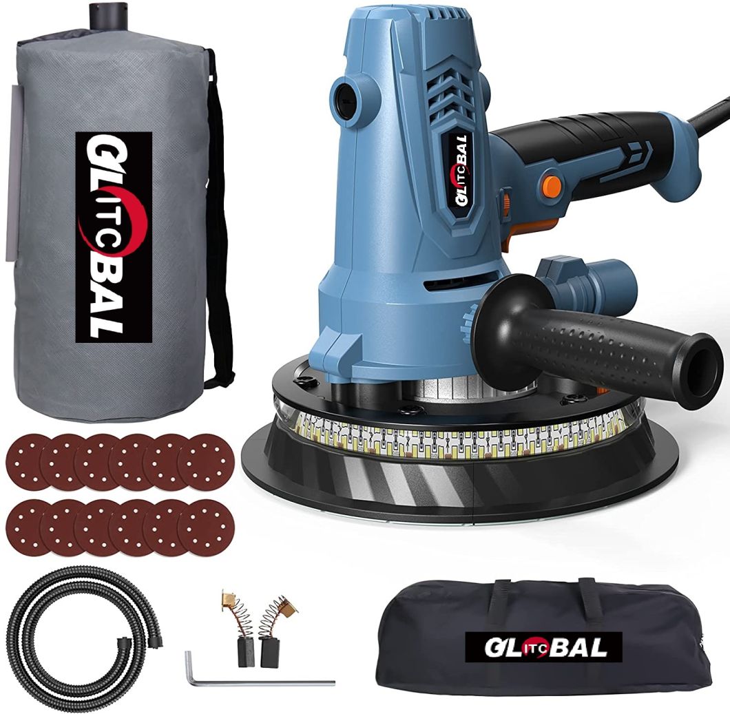 Powerful Hand-Held LED-Electric Drywall Sander/Wall Polishing/Polisher Machine-Power Tools