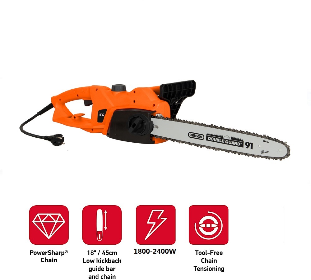 2400W Most Powerful Electric Garden Chainsaw-Wood/Tree/Branches Cutting-Power Tools