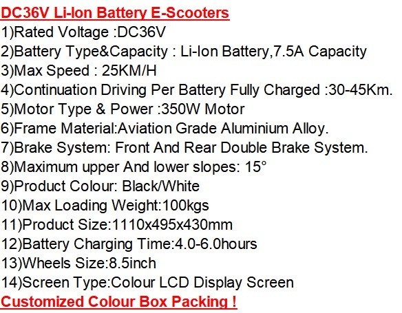 40V Max-Li-ion Battery/Electric-Vehicle/Bike/Bicycle/Scooters-Commuters/Sports-City-E-Scooters